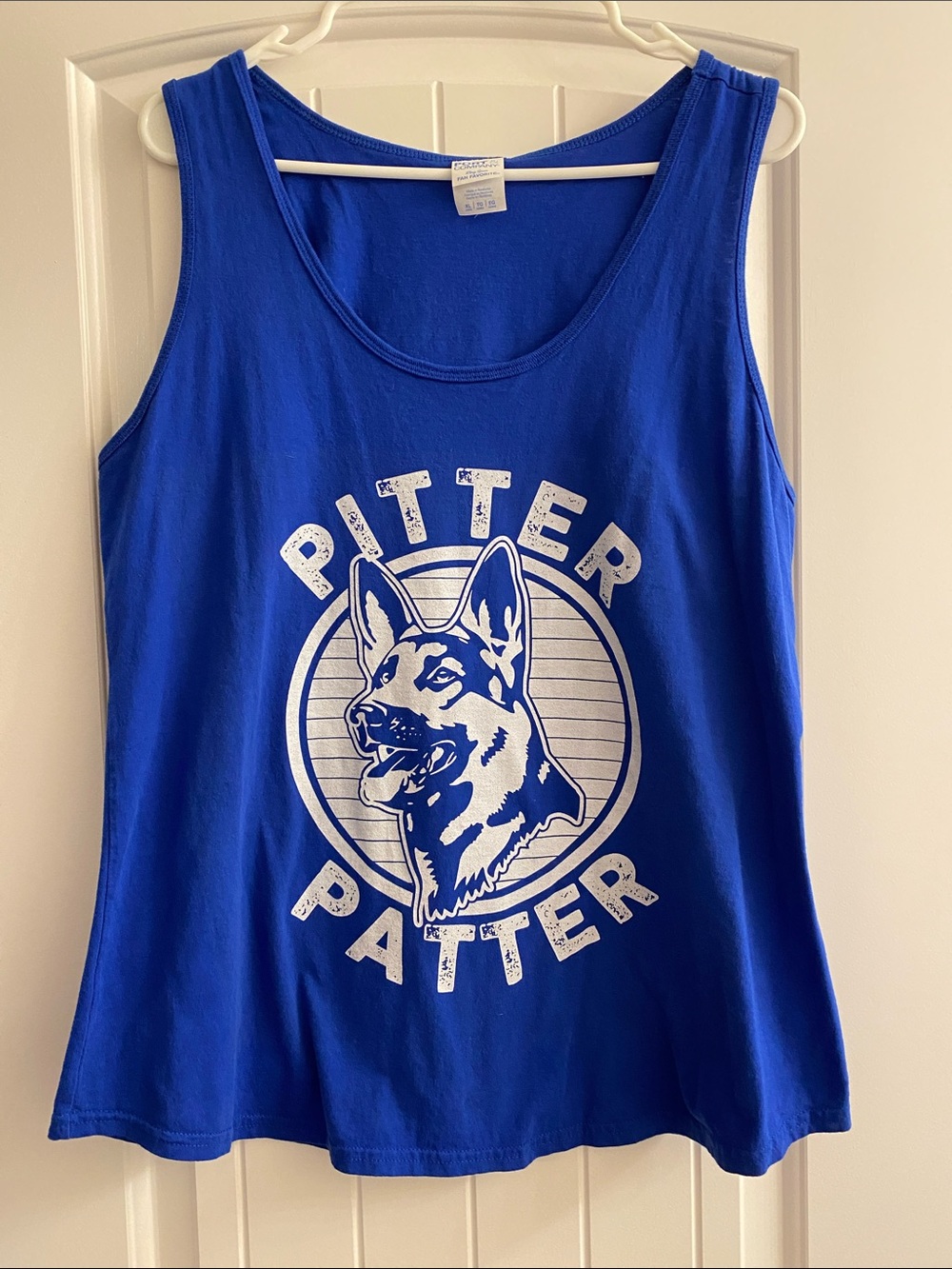 Letterkenny Pitter Patter Royal Blue Dog Graphic Tank Top